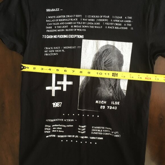 Band T Shirt Black Graphic Sixpack France x Hassan Rahim Small Rare Print - Picture 5 of 10